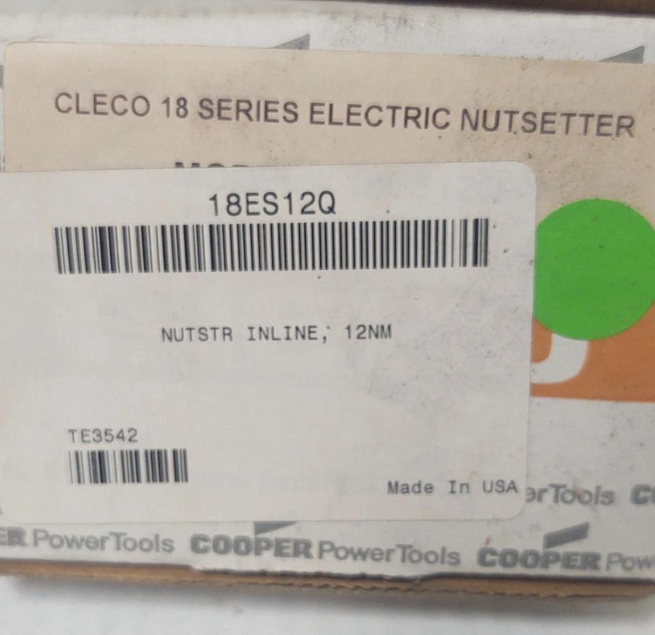 🔥Cleco 18ES12Q 18 Series Transducer Control Inline Corded Electric Nut Runner