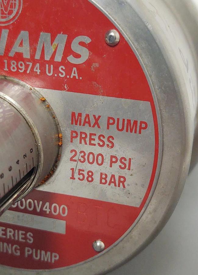 Used 🔥WILLIAMS MILTON P1000V400 V SERIES METERING PUMP STAINLESS