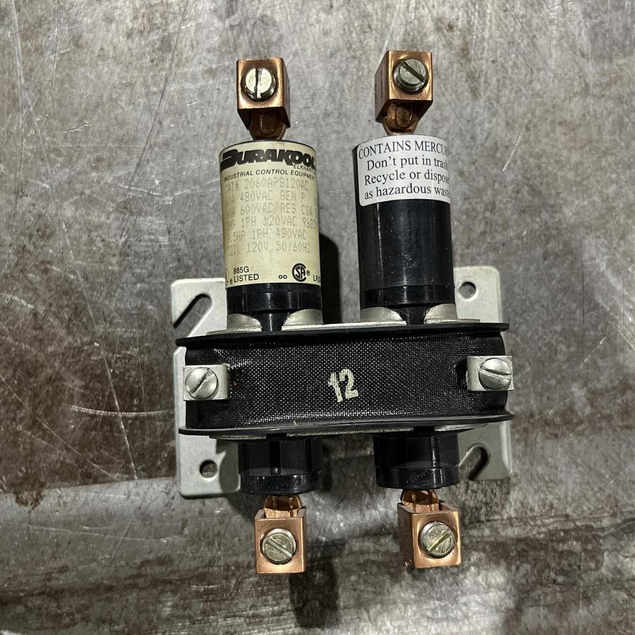 Used 🔥 Durakool 2035A24DC Mercury Displacement Relay 35A 600VAC 24 VDC Coil