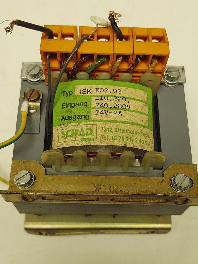 Used Schad ISK-E02.0S   24V 2 Amp Control Transformer  Input 280, 240, 220, 110