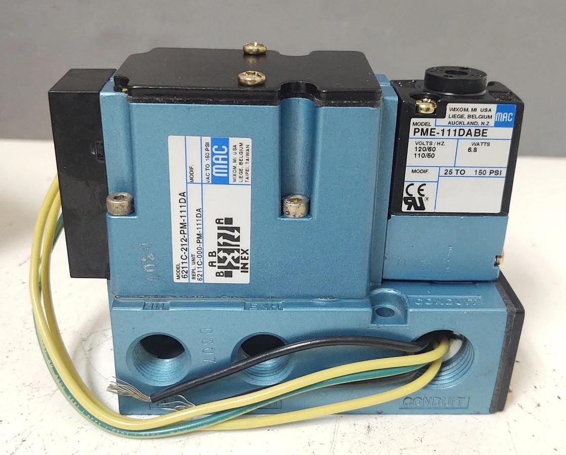🔥NEW - MAC Valves 6211C-212-PM-111DA Solenoid Valve 120V Coil