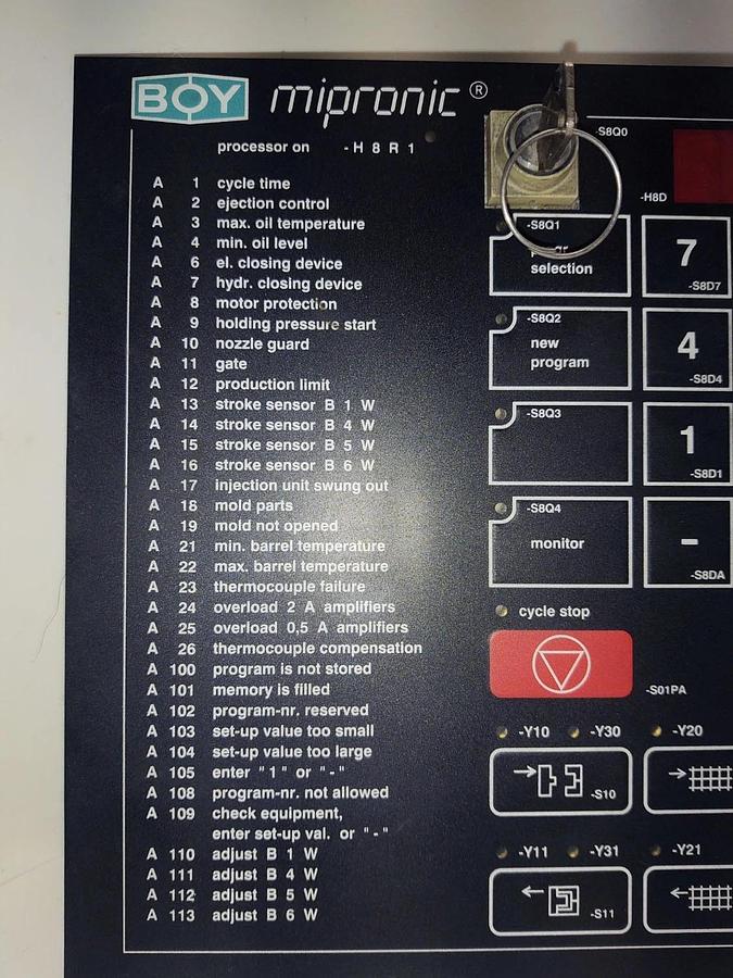 Used 🔥TESTED Boy Plastic Molding Machine MIPRONIC H8R1 Operator Control Panel NICE