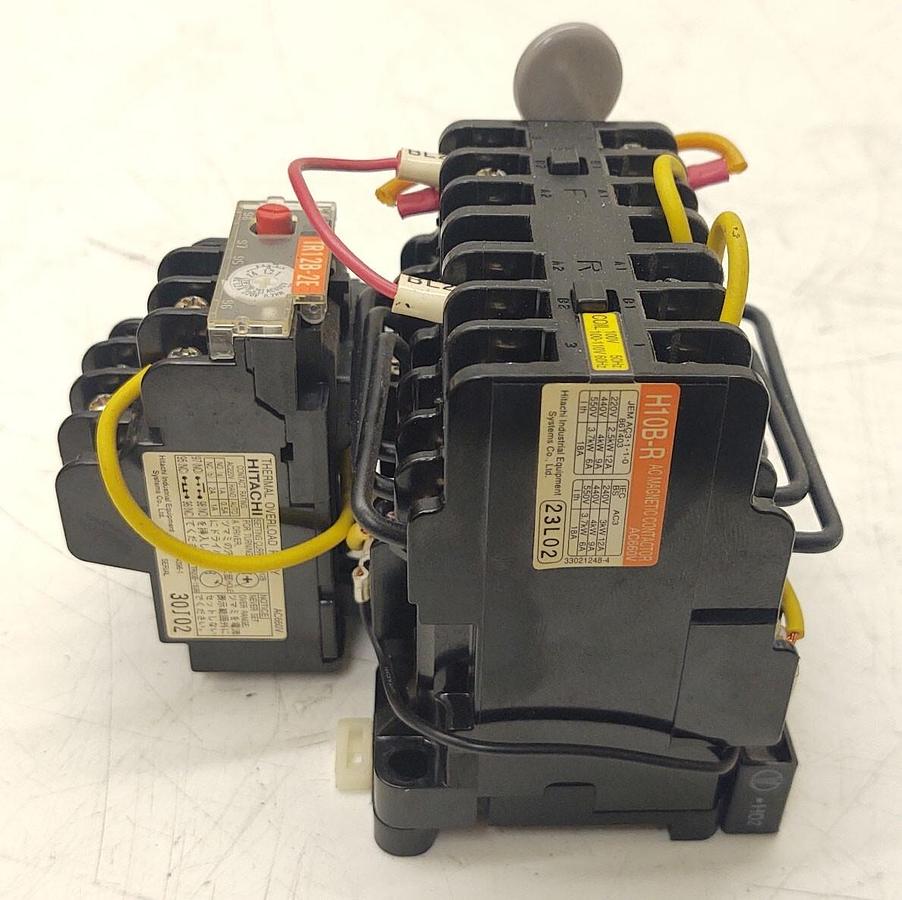 Used Hitachi H10B-R AC 100V Coil Motor Contractor TR12B-2E Thermal Overload Relay CS8