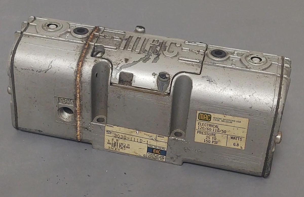Used 🔥MAC Valves 303G-111D-1 Solenoid Valve 6.8W 120/60-110/50VAC OLD STOCK