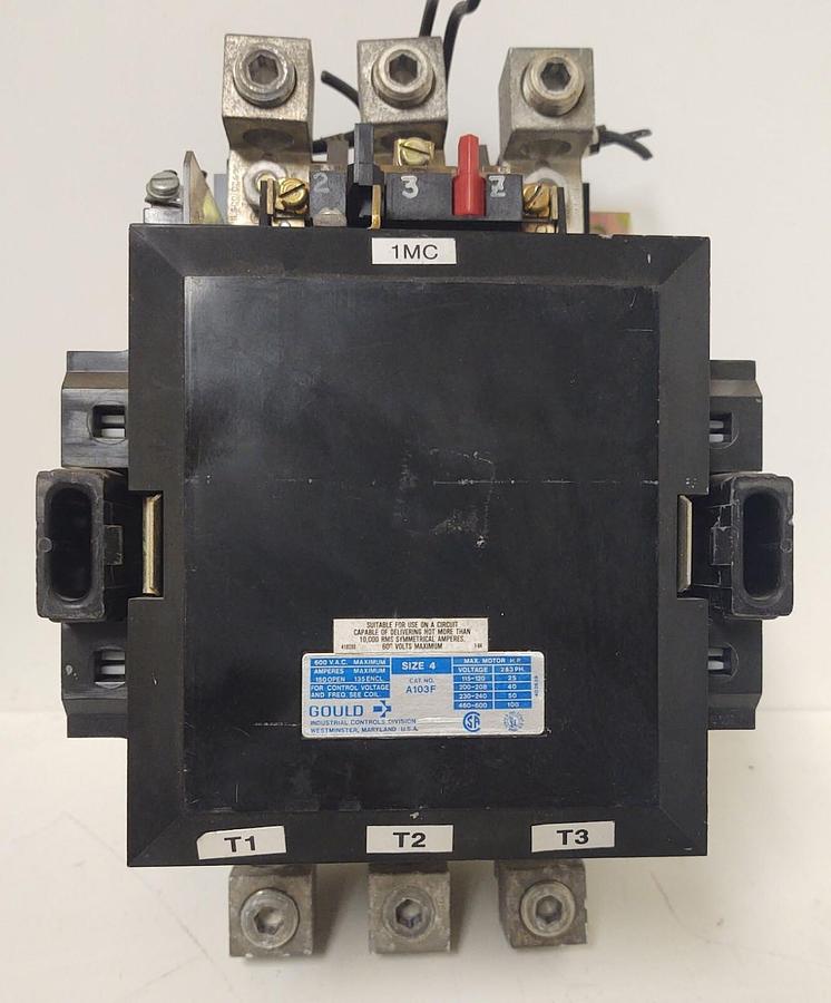 Used 🔥(TESTED) ITE Gould A103F, Size 4 Motor Contactor 480V Coil