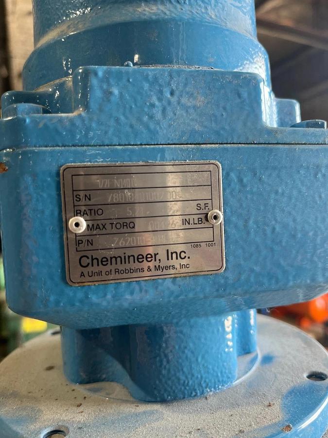 Used CHEMINEER DT Tank MIXER 1HP 3PH 172FN140TC