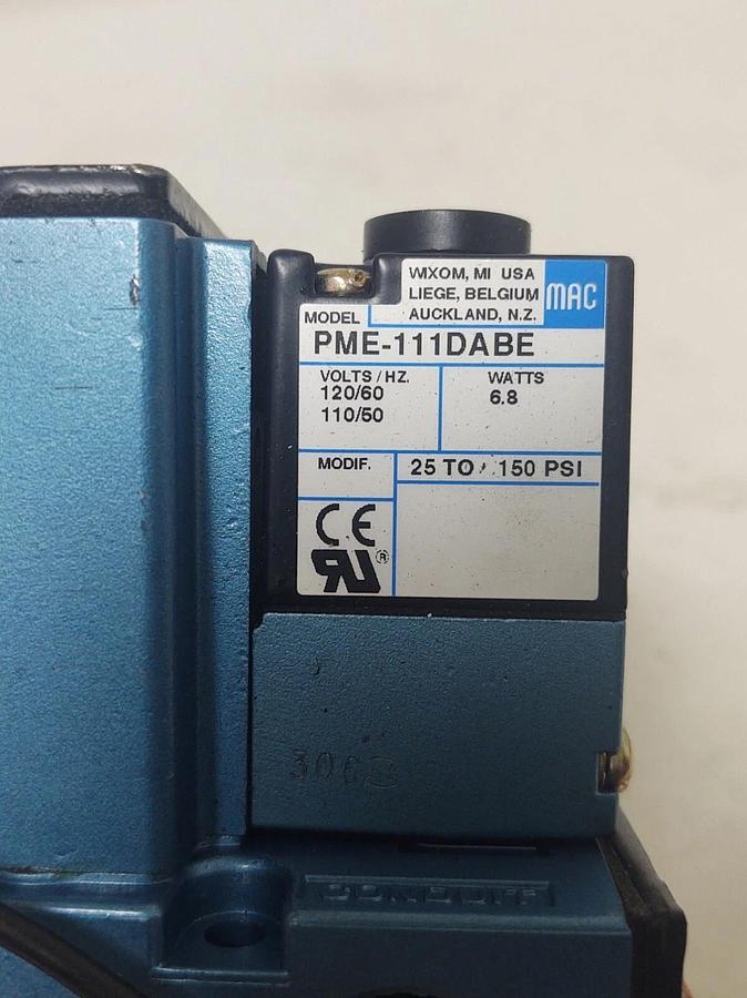 🔥 NEW MAC VALVES NEW MAC 120V 4-WAY 3/8" BASE SOLENOID VALVE 6211C-212-PM-111DA