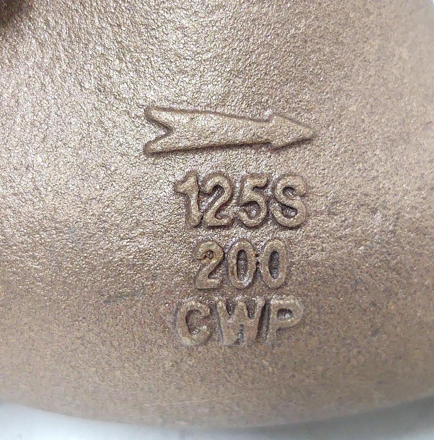 🔥 NEW- CRANE VALVE P/N: 1707S 1-1/2" Bronze Swing Gate Check Valve 125S 200CWP