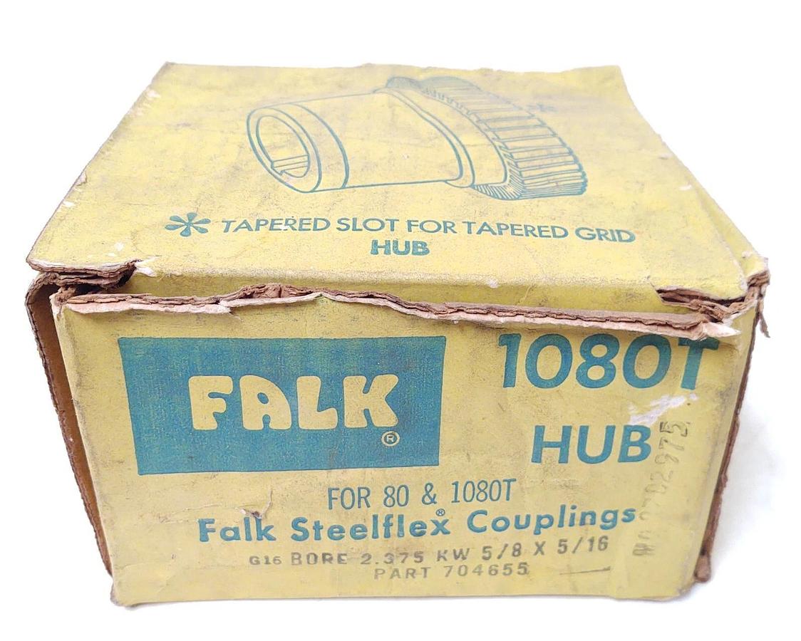 🔥 New Falk Steelflex Couplings PN: 704655 1080T HUB Bore 2.375 KW 5/8x5/16
