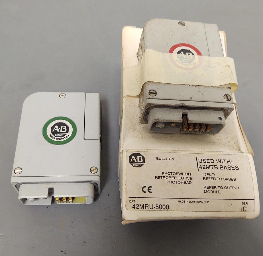 🔥NEW ALLEN BRADLEY, 42MRU-5000 PHOTOSWITCH, SERIES C, with USED 42LRC-5000