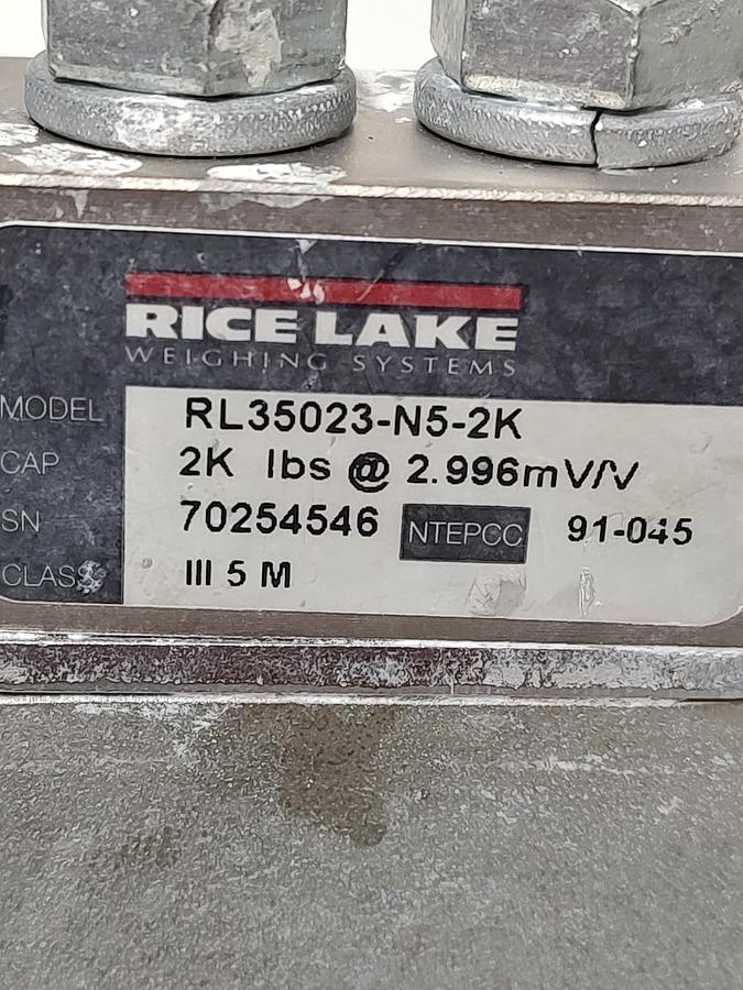 Used QTY 7 - Rice Lake Load Cells for Hopper 2000 LBS With Feet RL35023-N5-2K