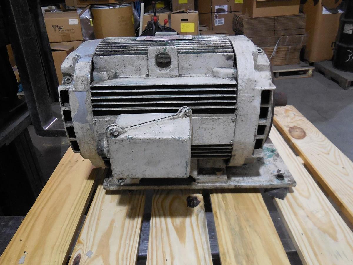 Used GE General Electric 15 HP Motor 1190 RPM (230/460 Volts) 3 Phase 5K286JL324BV