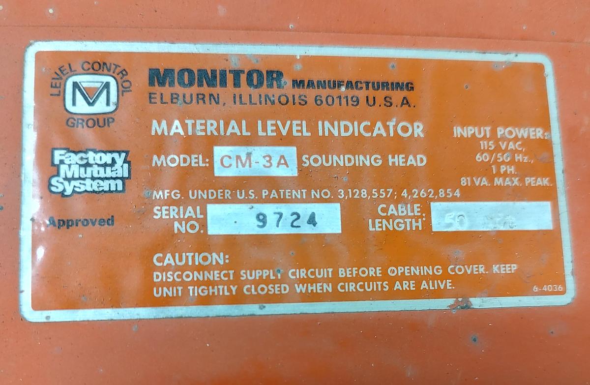 Used CM-3A Monitor Level Indicator Sounding Head 50FT Calbe  CM-3A