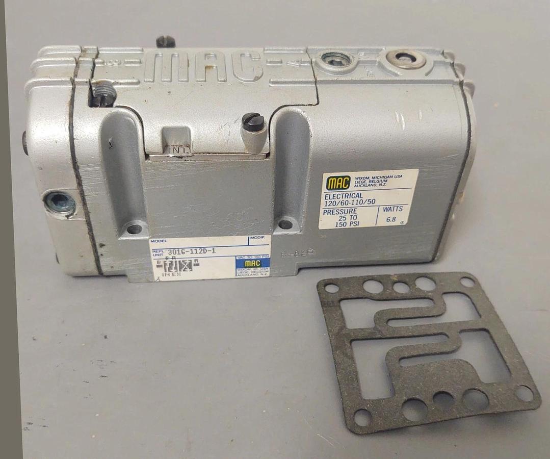 🔥(NEW) MAC Pneumatic Air 301G-112D-1 Solenoid Valve, Coil 120V