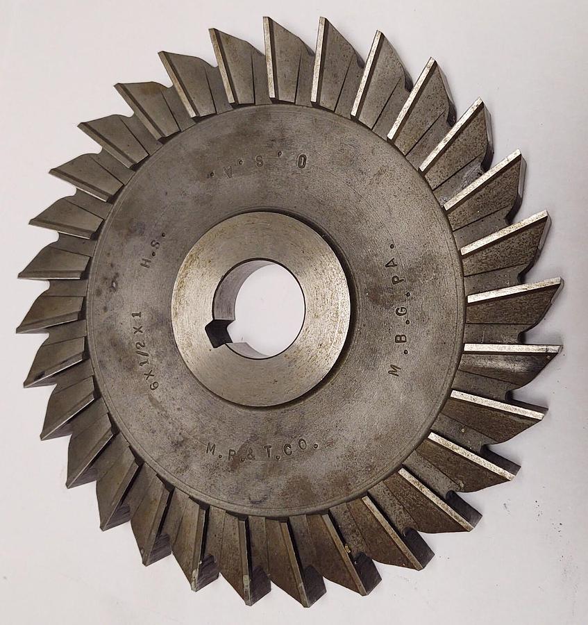 Used Moon 6" X 1/2" X 1"  HSS Horizonal Side Mill Cutter SHARP