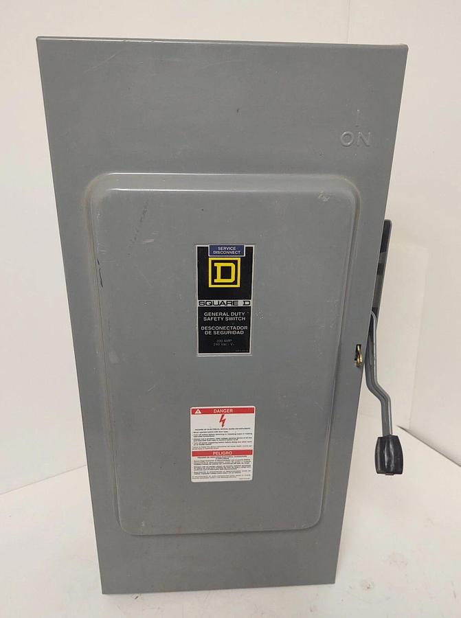 Used 🔥 SQUARE D D324N Series E, 200A 240V 60Hz General Duty Safety Switch