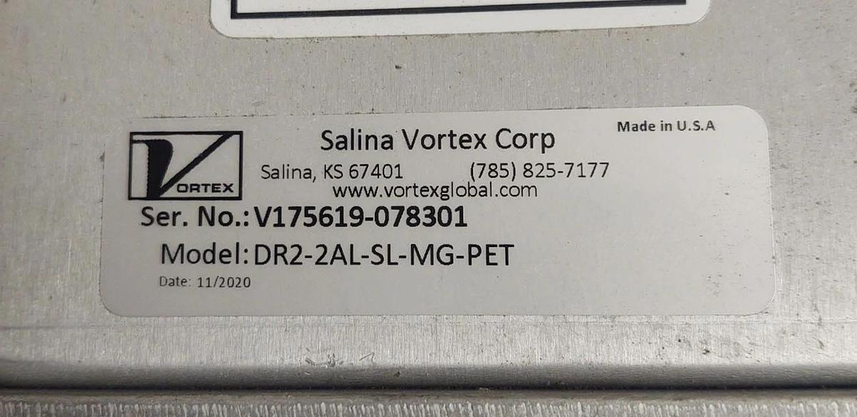 Used đŸ”¥SALINA VORTEX DR2-2AL-SL-MG-PET DIVERTER SLIDE GATE VALVE PNUMATIC CYLINDER 2"