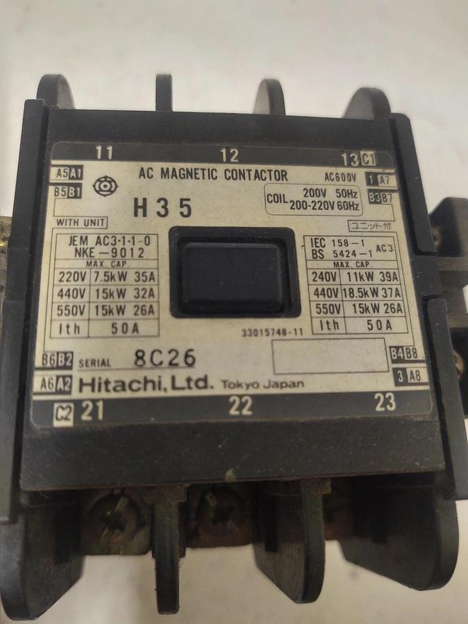 Used 🔥 Hitachi H35 AC Magnetic Contactor 200-220V Coil