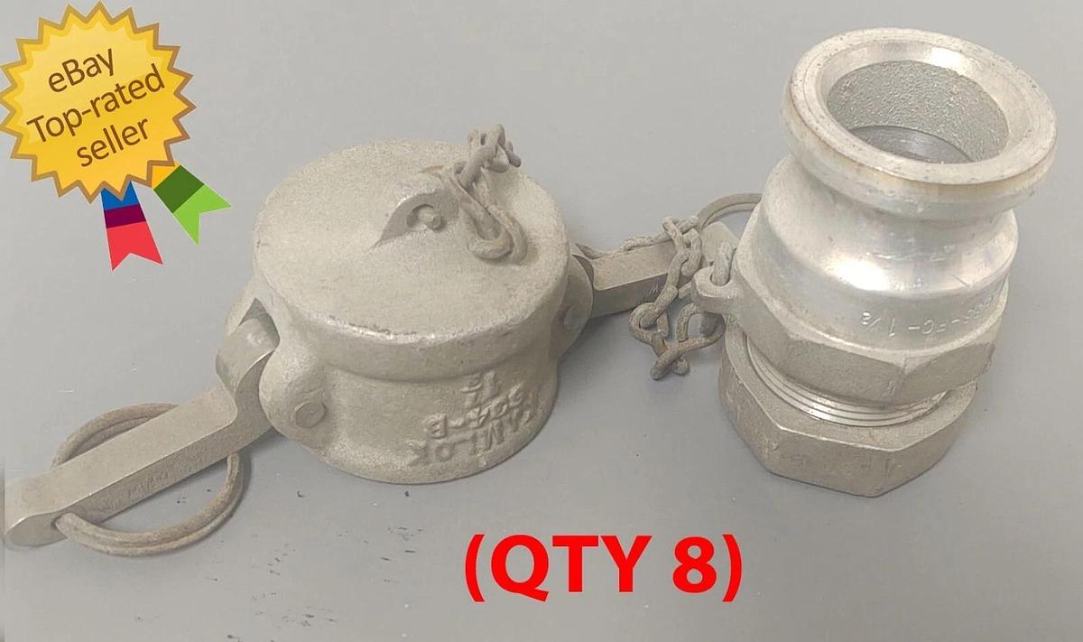 Used 🔥(QTY 8) 1-1/2" Kamlok  OPW-633-FC-1.5 CAM Compression Half Coupling W/ Cap
