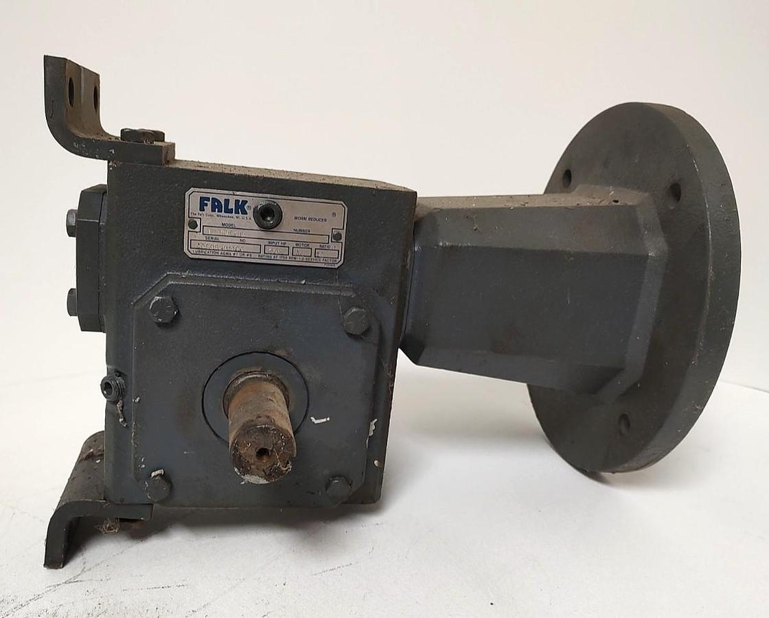 Used 🔥Falk 1238WJF-1A Worm Gear Box Double Shaft Speed Reducer 10:1 Ratio