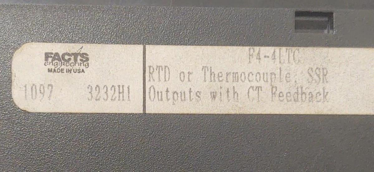 Used 🔥FACTS ENGINEERING F4-4LTC TEMPERATURE CONTROLLER MODULE DIRECT LOGIC