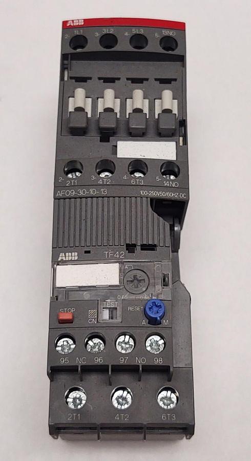 Used ABB AF09 Contactor AF09-30-10-13 100-250V w/ TF42 Overload Relay 1SAZ721201R1021