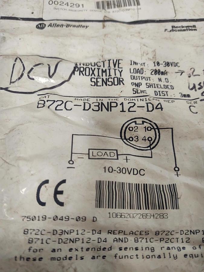 🔥NEW Allen Bradley 872C-D34NP12-D4 Inductive Proximity Sensor Switch