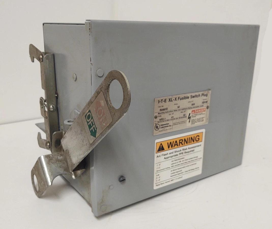 Used 🔥 Siemens ITE RV462G XL-X Fusible Busway Switch Plug, 600VAC, 60A 3P4W