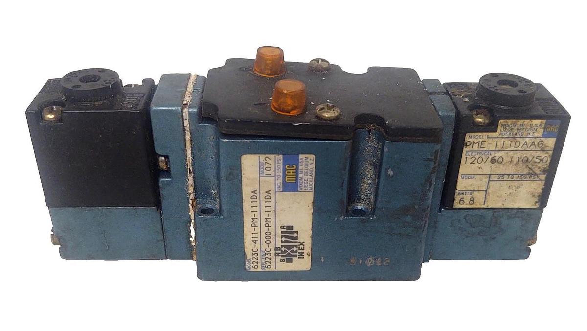 Used 🔥MAC 6223C-411-PM-111DA PNEUMATIC AIR VALVE