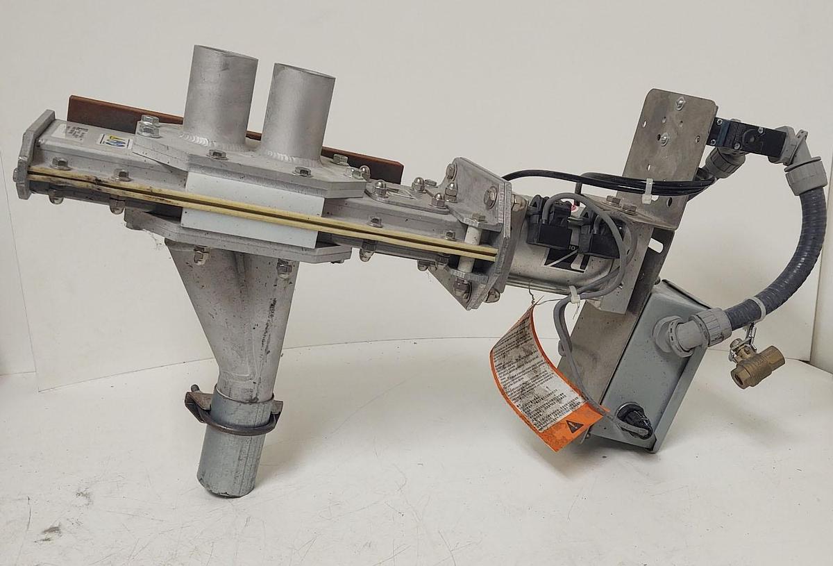 Used đŸ”¥SALINA VORTEX DR2-2AL-SL-MG-PET DIVERTER SLIDE GATE VALVE PNUMATIC CYLINDER 2"