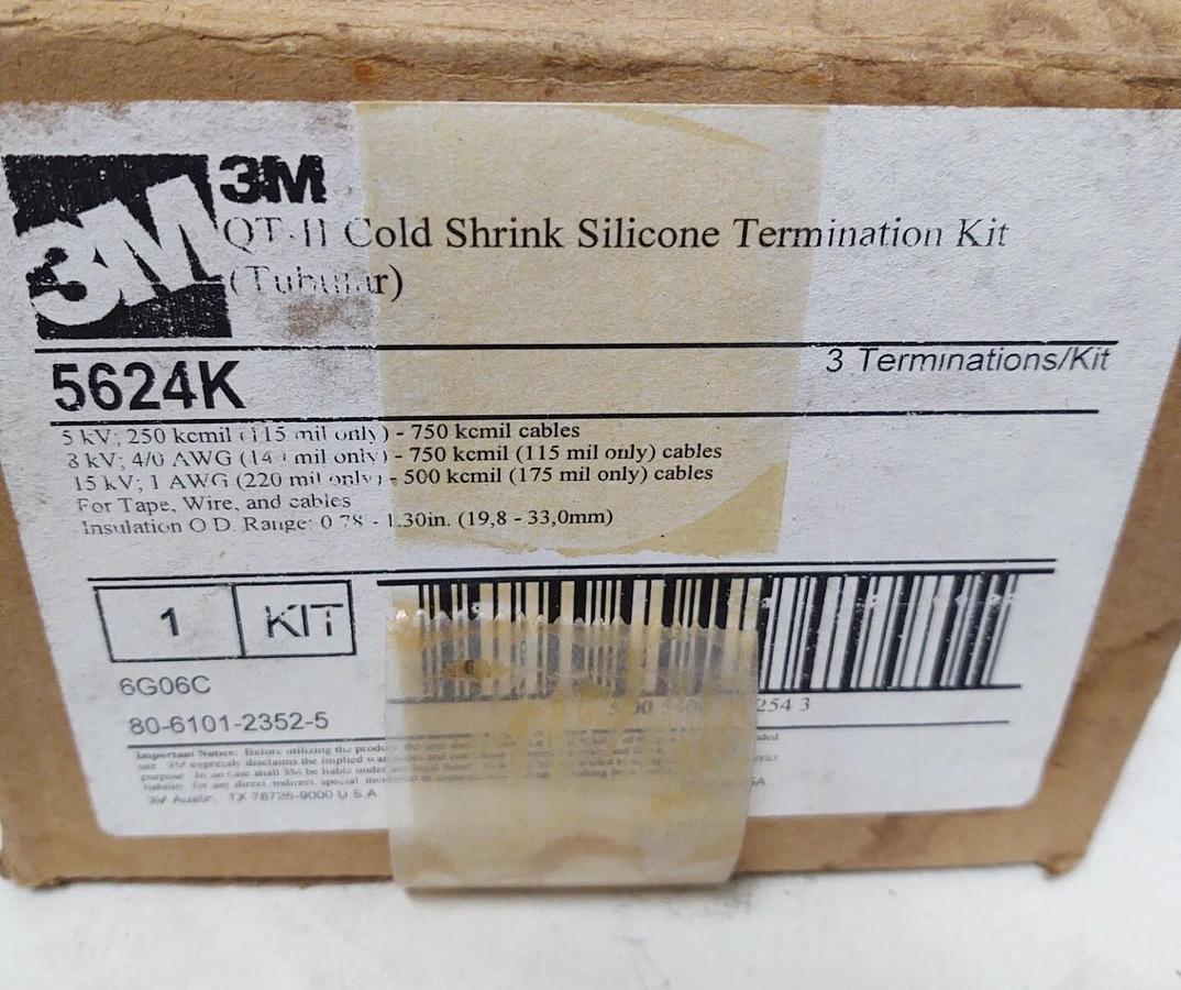🔥3M 5624K Cold Shrink QT11 Silicone Termination Kit NOT COMPLETE