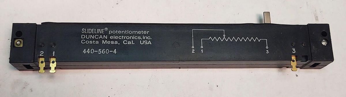 8.8k Ohm 440-560-4 Duncan Slideline Linear Potentiometer - NEW TESTED
