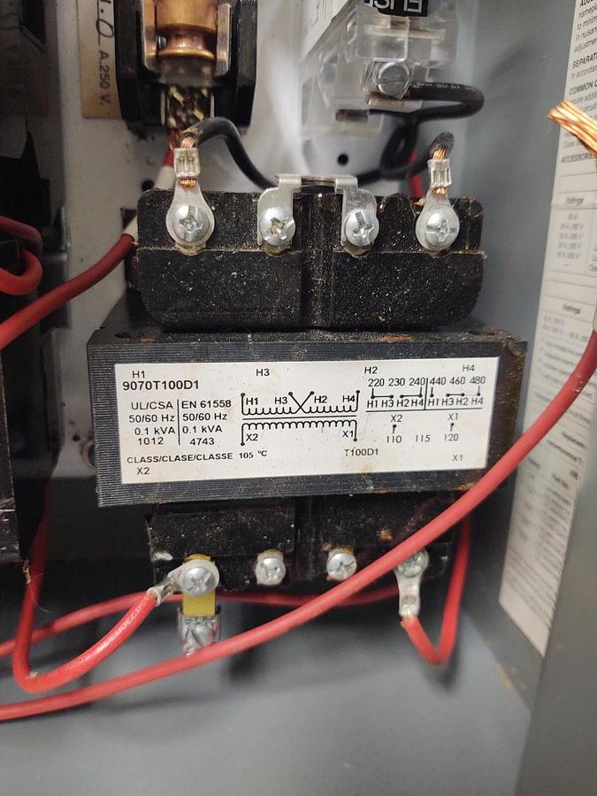 Used Square D NEMA 0 Combination Motor Starter Disconnect 8538SBA21V81CFFP11 120 Coil