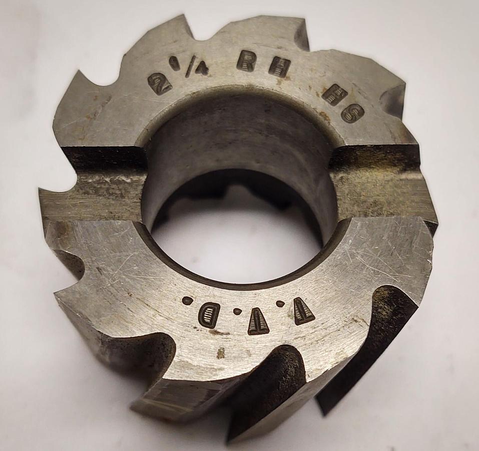 Used MOON 2-1/4" OD 2" OAL 10-Flute HSS RH Finisher Shell End Mill 1" Arbor 2.25x2x1