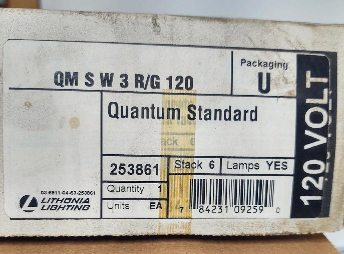 🔥LITHONIA INCANDESCENT EXIT SIGN QM S W 3 R/G 120 NEW QMSW3R120