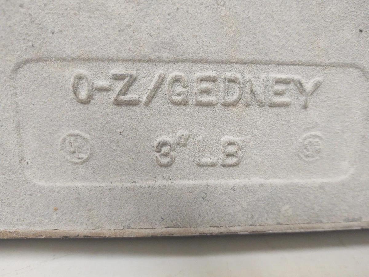 Used 🔥 0-Z GEDNEY 3” LB Conduit w/ Cover, Cast Iron Body