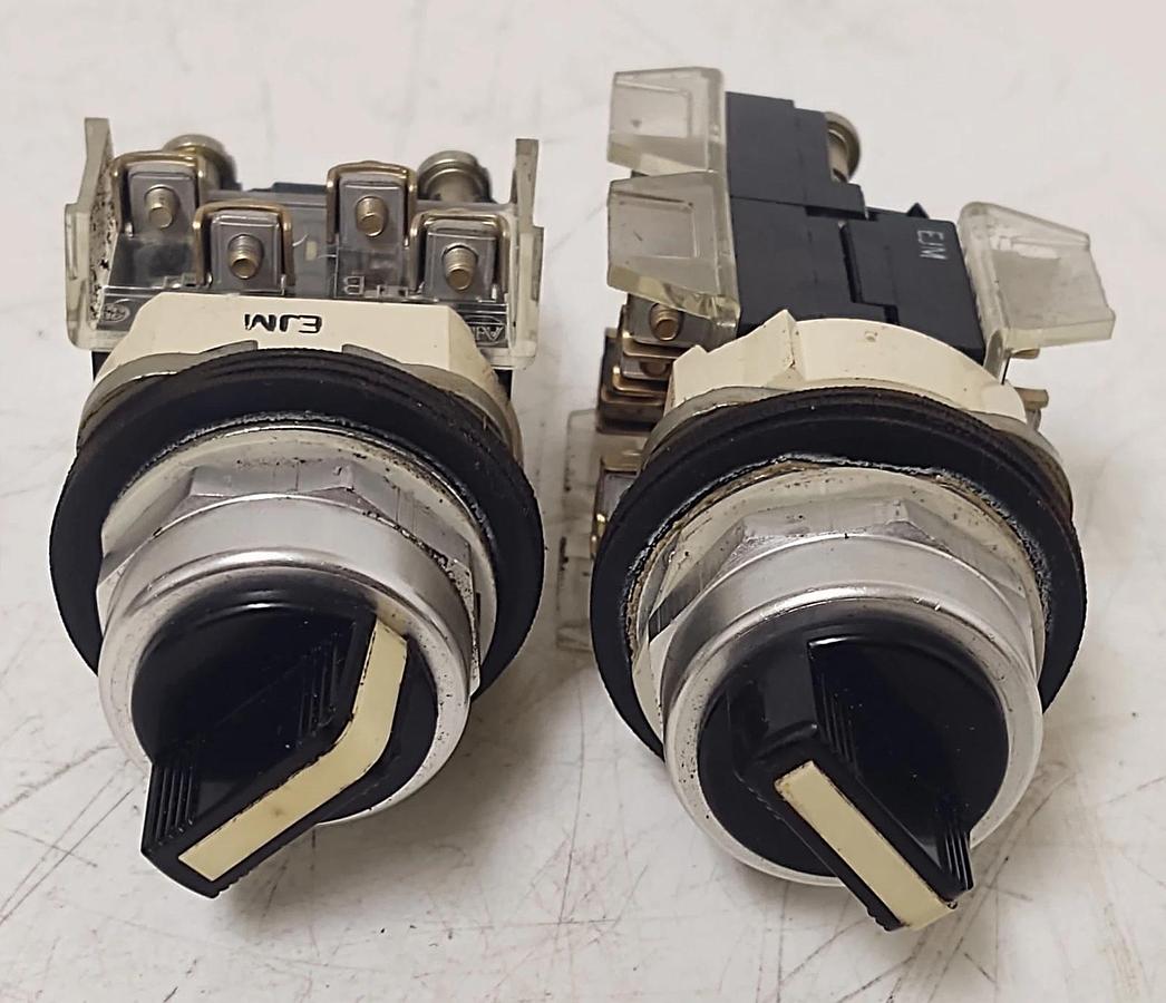 Used 🔥 QTY 2 - Allen Bradley 800T-J2, 3-position Selector Switch Extra Contact Block