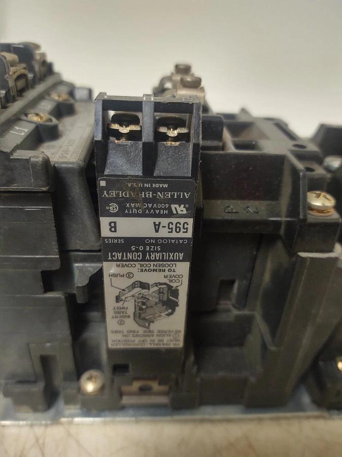 Used 🔥 ALLEN-BRADLEY 509-B0D SERIES B 595-A 120V Coil 42185-800-01 Size 1 Contactor