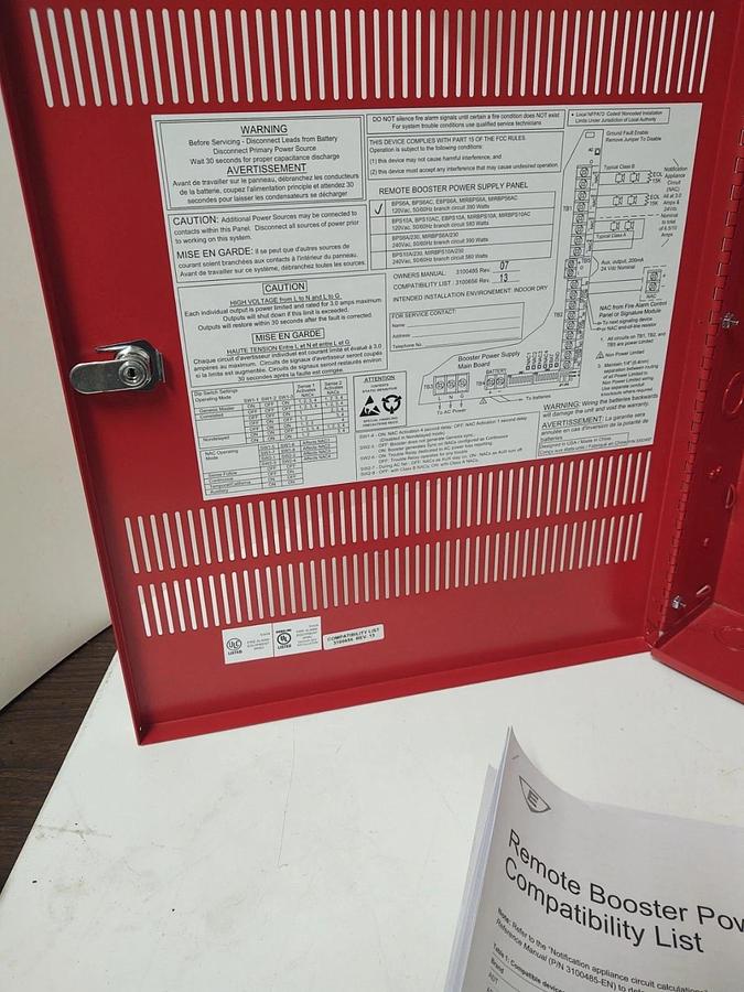 🔥EST Edwards BPS6A Fire Alarm Remote Booster ENCLOSURE ONLY