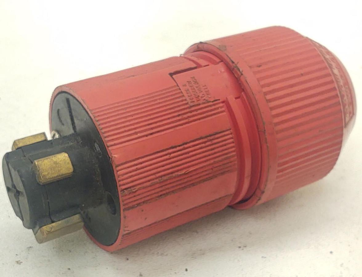 Used 🔥 Arrow Hart 30A 480 VAC Grounding Twist Locking Plug Power Lock