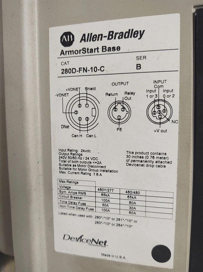 Used đŸ”¥Allen Bradley 284D-FVD4P0Z-10-CR-3-SB Control Module 280D-FN-10-C GUARANTEED