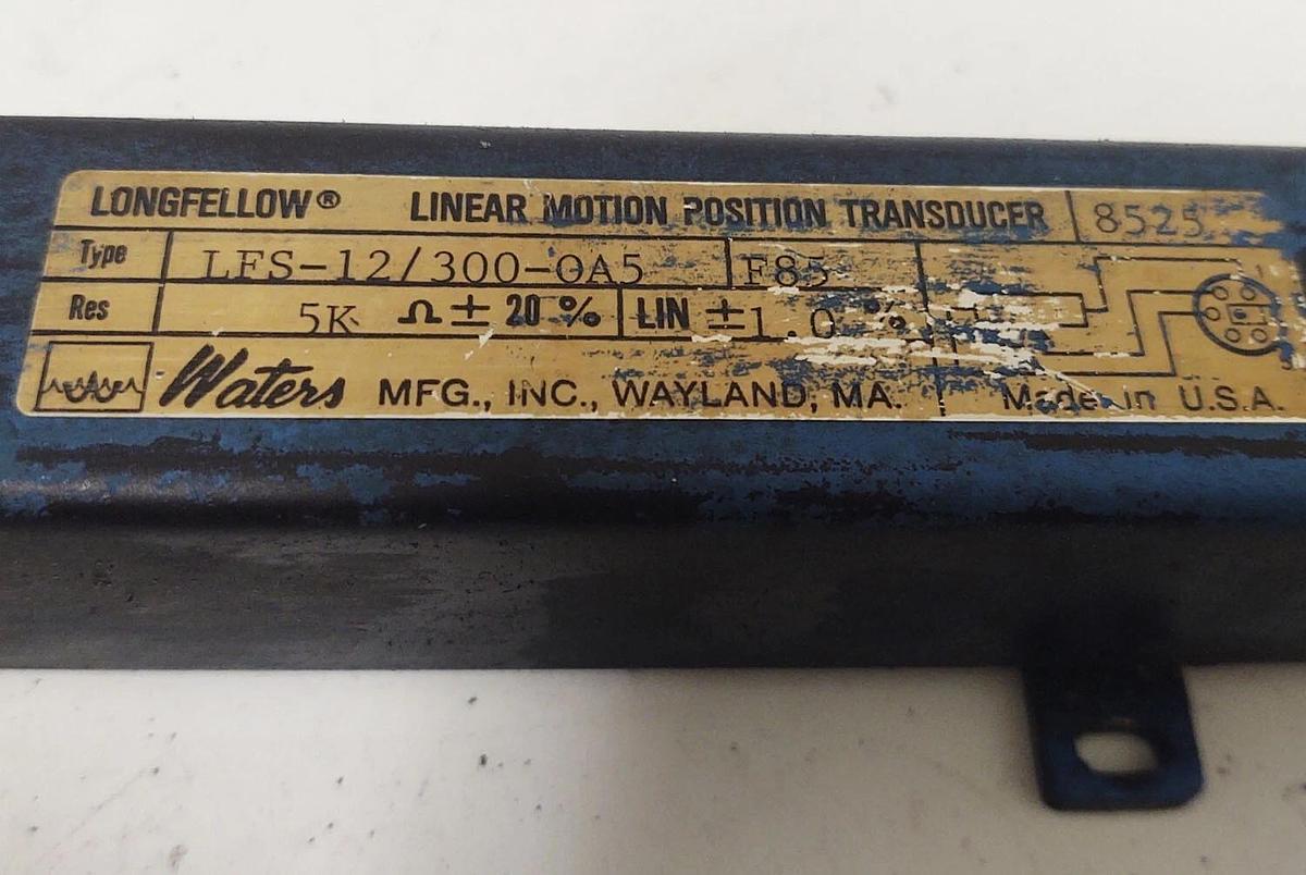 Used 🔥 Waters Longfellow 12" Linear Motion Position Transducer LFS-12/300-GA5 F85