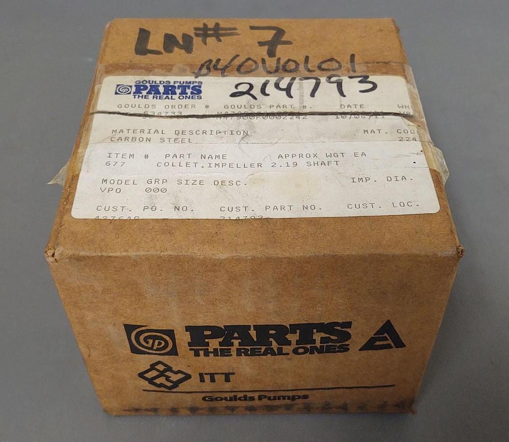 🔥Goulds Pump 677 Impeller Collet 2.19" Shaft H47900F0002242