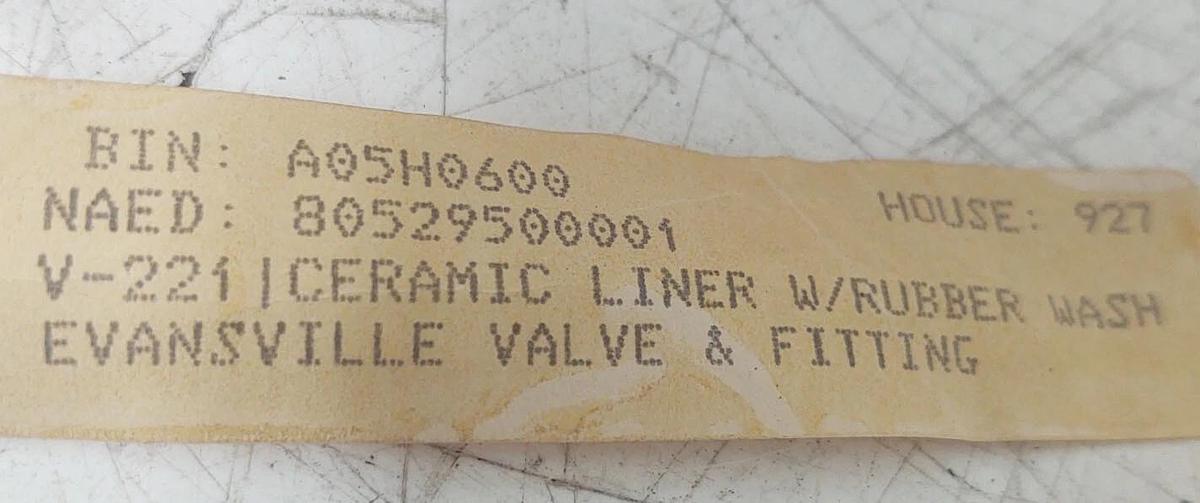 🔥 Industrial Sleeve, Liner Fitting, Valve, Ceramic Red, V-221 NAED 80529500001