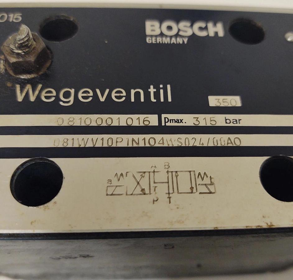 Used đŸ”¥BOSCH HYDRAULIC VALVE 081WV10P1N104WS024/00AO 0810001016 24V Coils