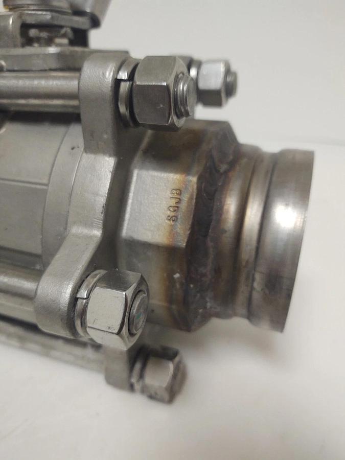 Used 🔥SHARPE 3" STAINLESS 3-PIECE BALL VALVE CF8M WELD SOCKET 600 WOG