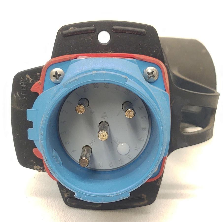 Used 🔥Meltric 63-38043 DSN Male Inlet Plug 30A 480V 3PH 3-Pole 4-Pin Type 4X