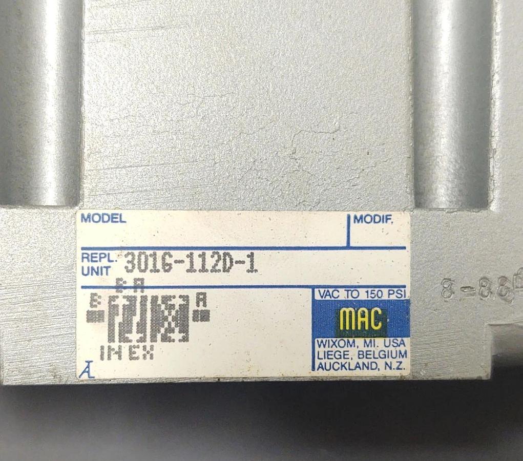 🔥(NEW) MAC Pneumatic Air 301G-112D-1 Solenoid Valve, Coil 120V