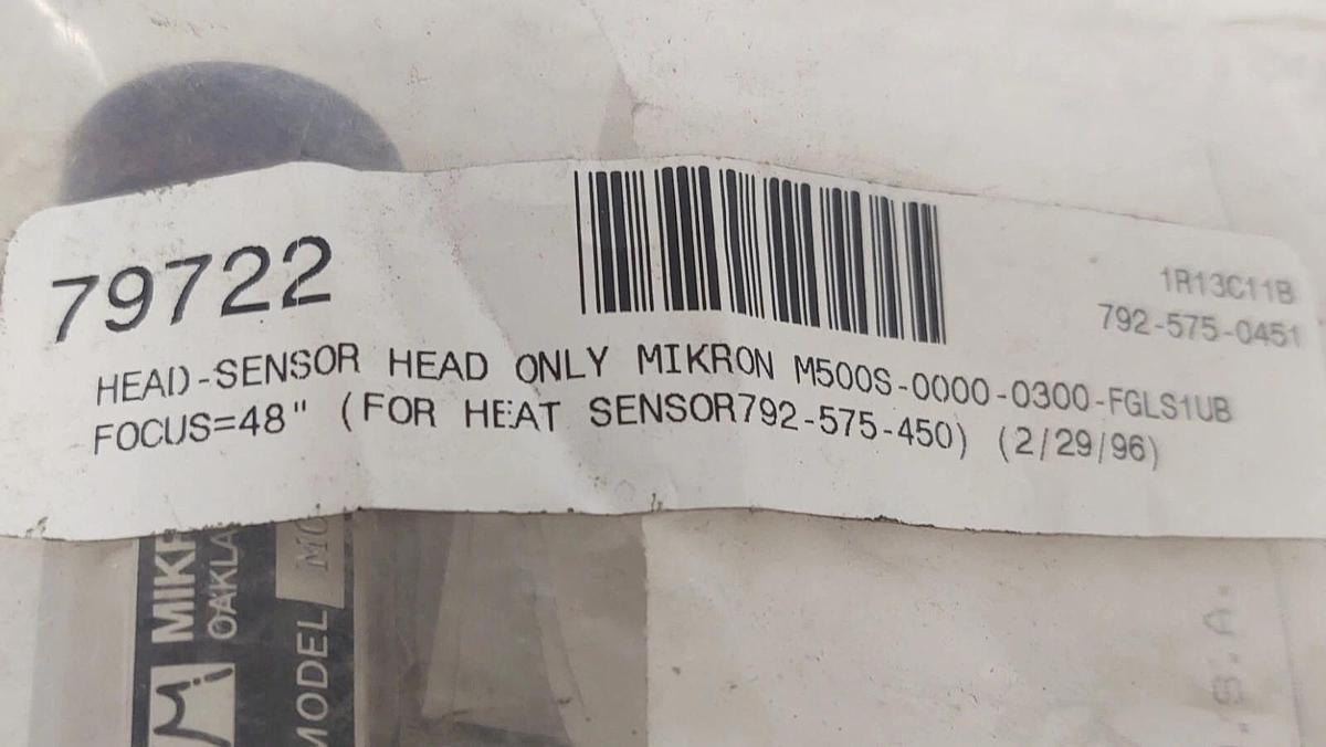 🔥 Mikron M500-0000-0300FGL, Infrared Heat Sensor Head, 0-300°