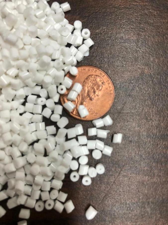 HDPE White Plastic Pellets Resin Material Injection Molding 10 Lbs Polyethylene